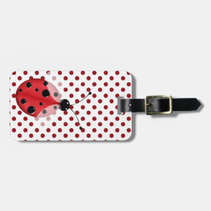 Étiquette À Bagage Pois et étiquette élégants de bagage de coccinelle