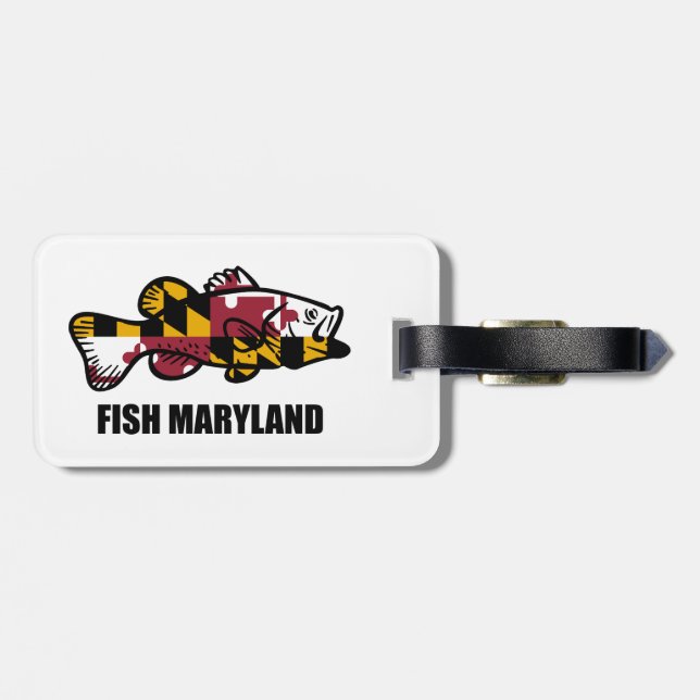 Étiquette À Bagage Poisson Maryland (Dos horizontal)