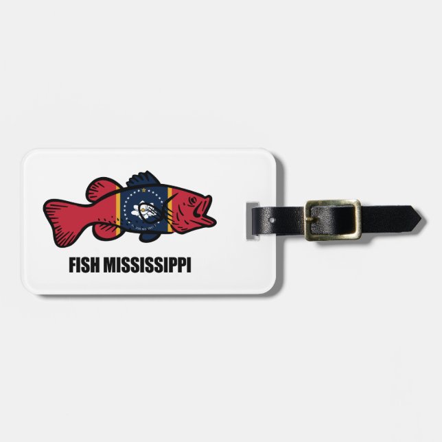 Étiquette À Bagage Poisson Mississippi (Devant horizontal)