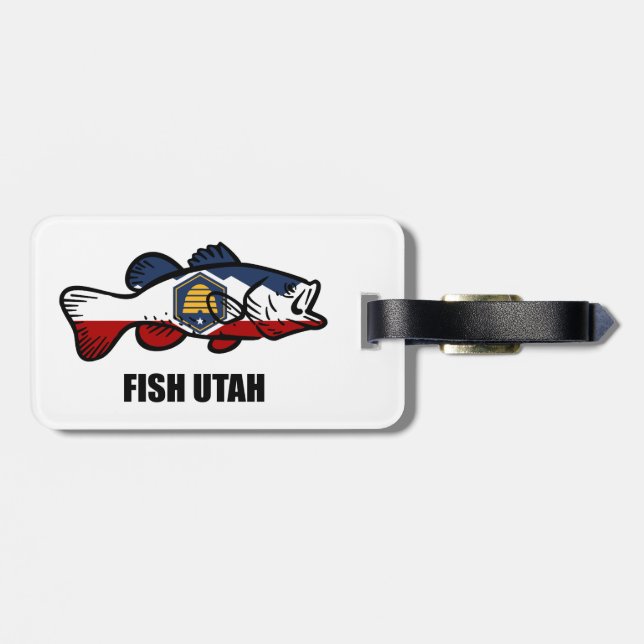 Étiquette À Bagage Poisson Utah (Dos horizontal)