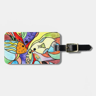 Étiquette À Bagage Poissons colorés