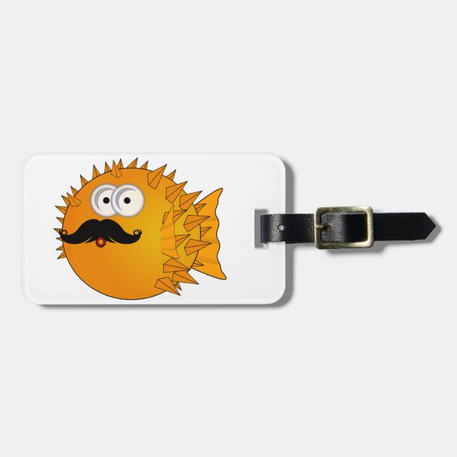 Étiquette À Bagage Poissons de décolleur de moustache (Devant horizontal)