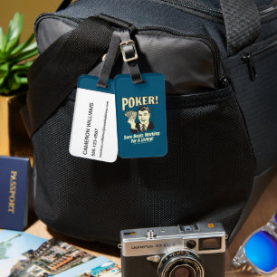 Étiquette À Bagage Poker : Les Beats Travaillent pour Vivre