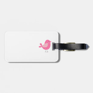 Étiquette À Bagage Polka Dot Birds and Flowers