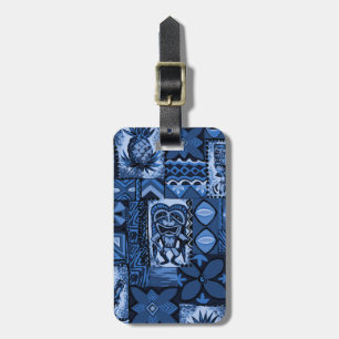 Étiquette À Bagage Pomaika’i Tiki Tapa Vintage Hawaïen