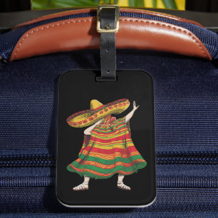 Étiquette À Bagage Poncho Mexicain Dabbing Cinco De Mayo Fête Party