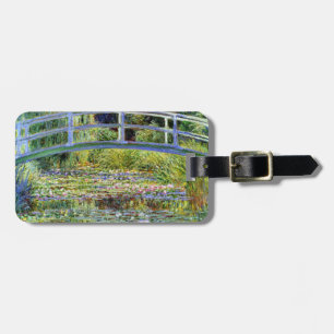 Étiquette À Bagage Pont japonais de Monet fin & Etang Lily