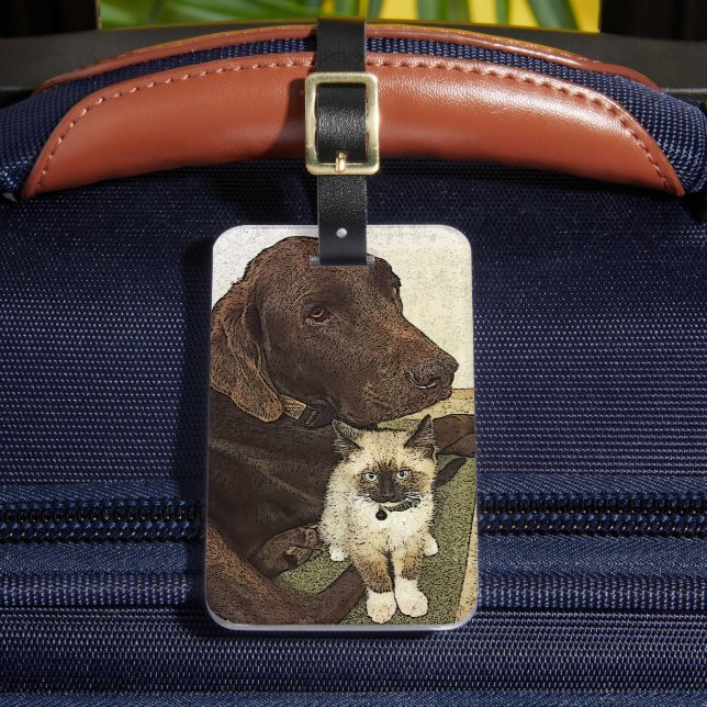 Étiquette À Bagage Portes de chiens et de chatons Photo (Insitu Rectoal 2)