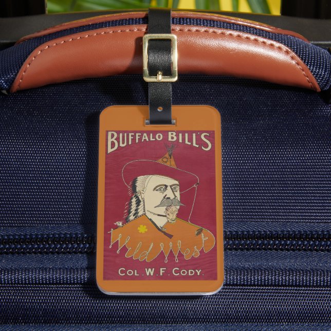 Étiquette À Bagage Portrait Tête Et Épaules De Buffalo Bill (Insitu Rectoal 2)