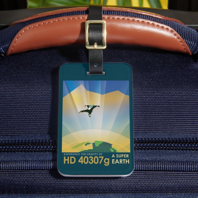 Étiquette À Bagage Poster De L'Espace Rétro-La Gravité D'Une Super Te (Insitu Rectoal 2)