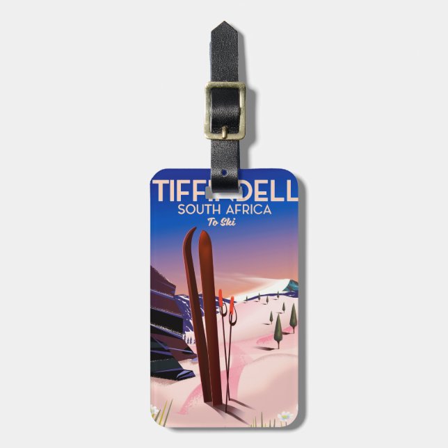 Étiquette À Bagage Poster de ski Tiffindell Afrique du Sud (Devant Vertical)