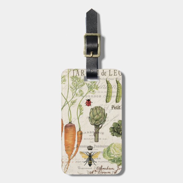 Étiquette À Bagage potager vintage (Devant Vertical)