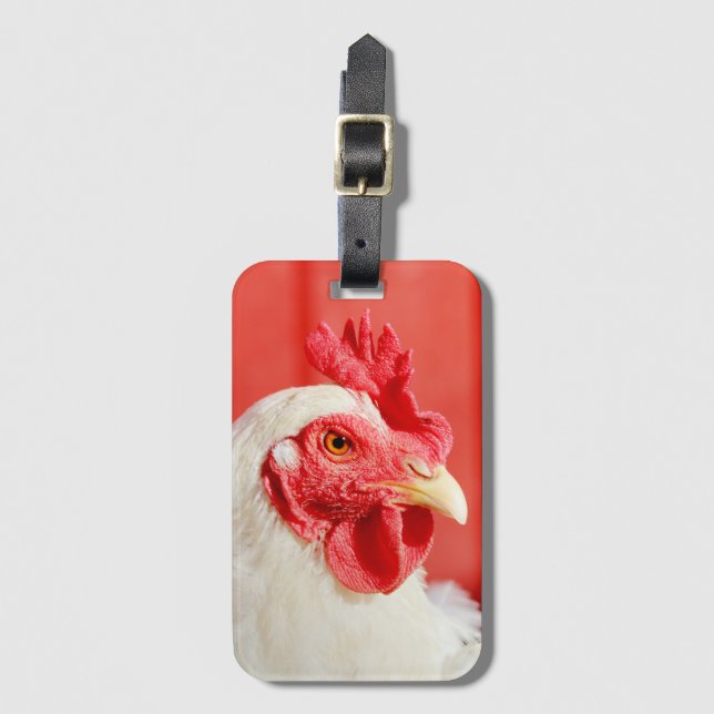 Étiquette À Bagage Poulet de ferme (Devant Vertical)