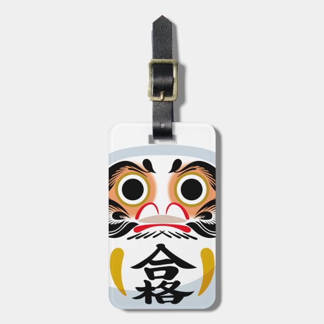 Étiquette À Bagage Poupée Daruma (charme traditionnel japonais de cha (Devant Vertical)