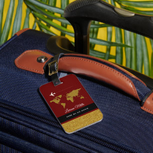 Étiquette À Bagage Pour Son Voyage Moderne Chic Élégant