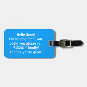 Étiquette À Bagage Pouvez-vous crier pour mon propriétaire ? Balise d