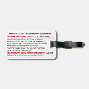 Étiquette À Bagage PPCP sensibilisation apnée de sommeil avertissemen