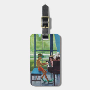 Étiquette À Bagage Pratique en matière de piano de Poolside
