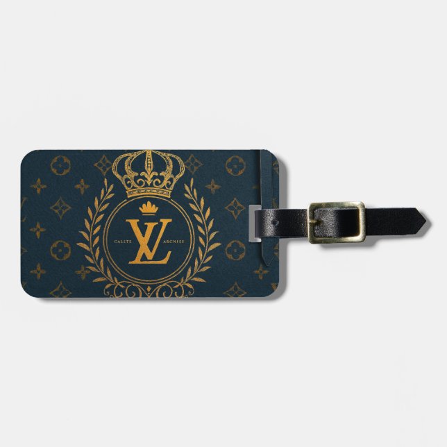 Étiquette À Bagage Prestige Ballpoint Pen – Royal Monogram "N" in Gol (Devant horizontal)