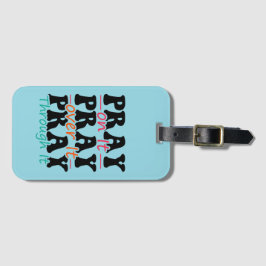 Étiquette À Bagage Priez sur cette étiquette de bagages