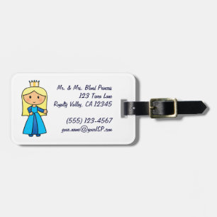 Étiquette À Bagage Princesse blonde mignonne de clipart (images