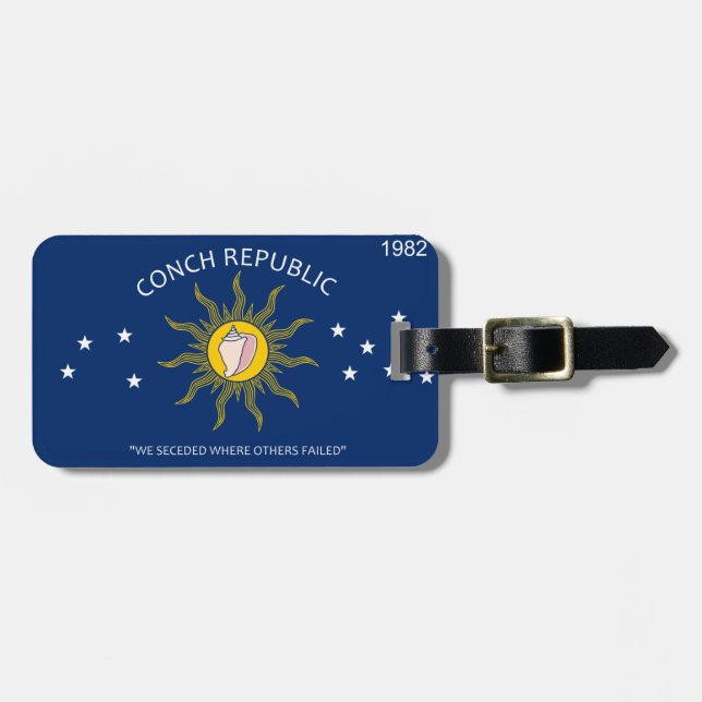 ÉTIQUETTE À BAGAGE PRINCIPAL OUEST - RÉPUBLIQUE CONCH, FL (Devant horizontal)