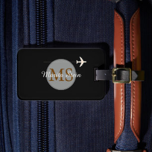 Étiquette À Bagage prochaines aventures en avion, Voyage Monogrammed