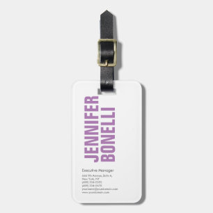 Étiquette À Bagage Professionnel minimaliste moderne audacieux lavand