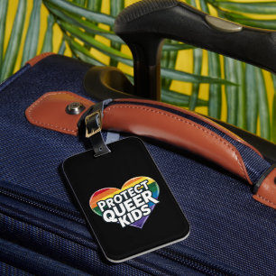 Étiquette À Bagage Protéger les enfants queer Rainbow Heart LGBT Prid
