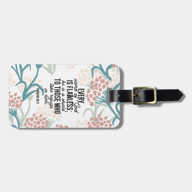 Étiquette À Bagage Proverbe 30:5 Verset biblique (Devant horizontal)