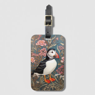 Étiquette À Bagage Puffin Et Fleurs Éthridées De Mer William Morris