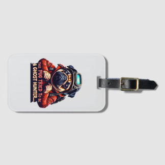 Étiquette À Bagage Pug Ghost Hunter Halloween Luggage Tag 