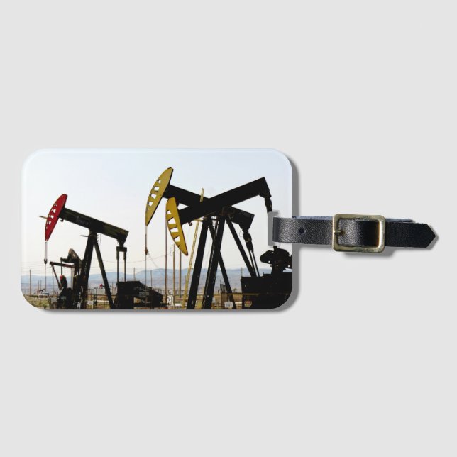 Étiquette À Bagage Pumpjacks en Californie du Taft (Devant Horizontal)