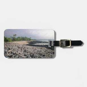 Étiquette À Bagage PunaluGu Plage de sable noir Hawaii Big Island