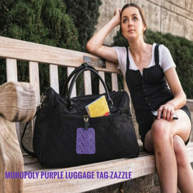 Étiquette À Bagage Purple monopoly (Créateur téléchargé)