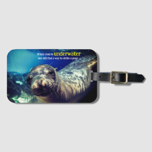 Étiquette À Bagage Quand vous êtes un lion de mer sous-marin