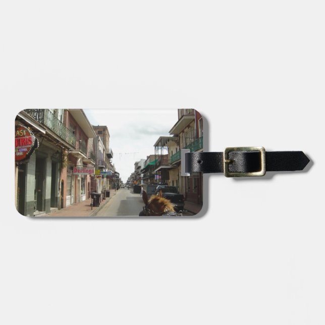Étiquette À Bagage Quartier français de la Nouvelle-Orléans (Devant horizontal)