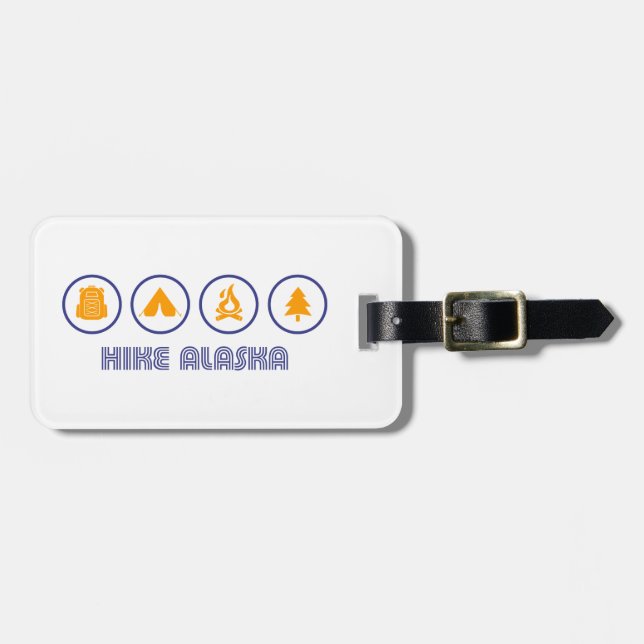 Étiquette À Bagage Randonnée en Alaska (Devant horizontal)