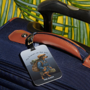 Étiquette À Bagage Randonneur Pionnier Dachshund Personnalisé