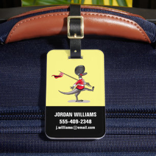 Étiquette À Bagage Raptor Habillé En Garde Britannique.