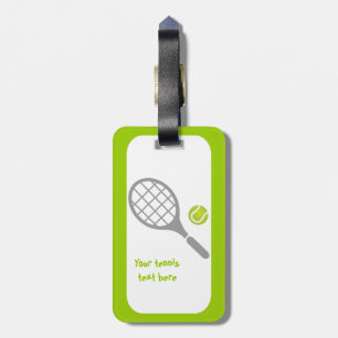 Étiquette À Bagage Raquette de tennis et coutume de balle