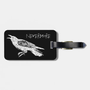 Étiquette À Bagage Raven, noir et blanc