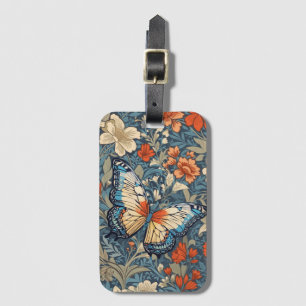 Étiquette À Bagage Regal Butterfly Amidst William Morris Floral
