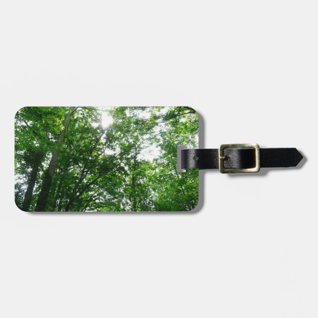 Étiquette À Bagage Regard sur les arbres d'été (Devant horizontal)