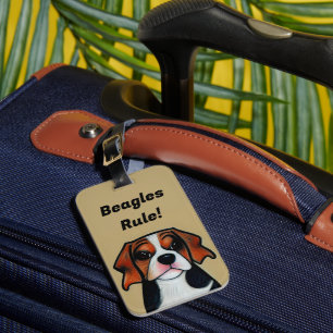 Étiquette À Bagage Règle beagle - Balise de bagage de dessin