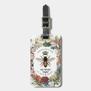 ÉTIQUETTE À BAGAGE REINE BOTANIQUE VINTAGE MODERNE BEE