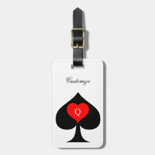 Étiquette À Bagage Reine noire des pique Coeur rouge Thunder_Cove