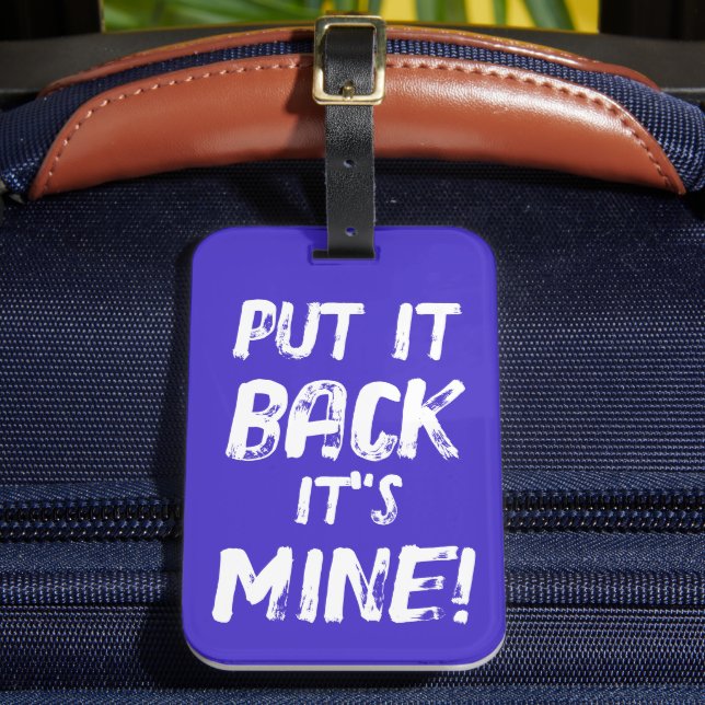 Étiquette À Bagage Remettez Sa Mine (Insitu Rectoal 2)