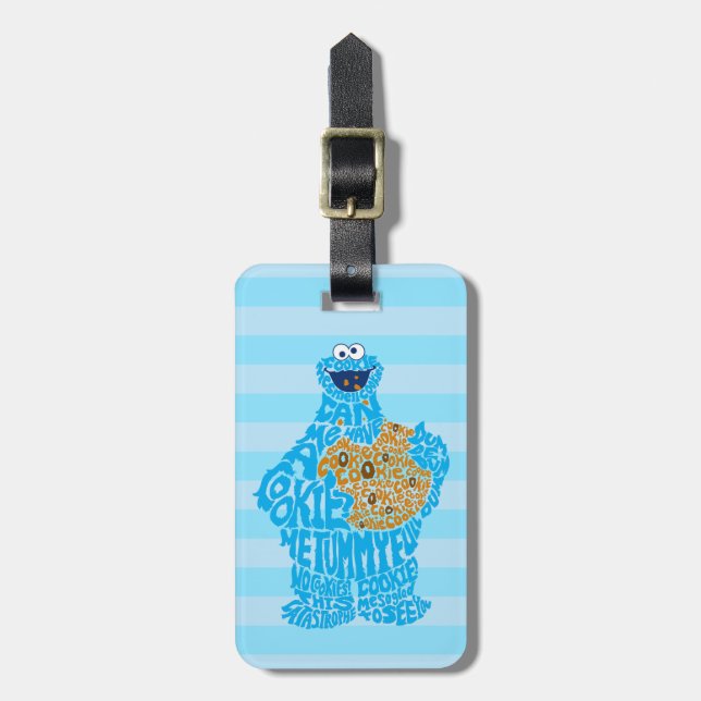 Étiquette À Bagage Remplissage du Motif de monstre de cookies (Devant Vertical)