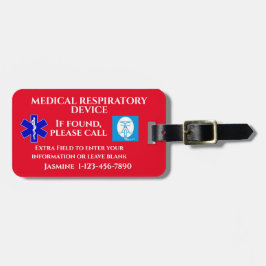 Étiquette À Bagage Report de la machine CPAP personnalisée